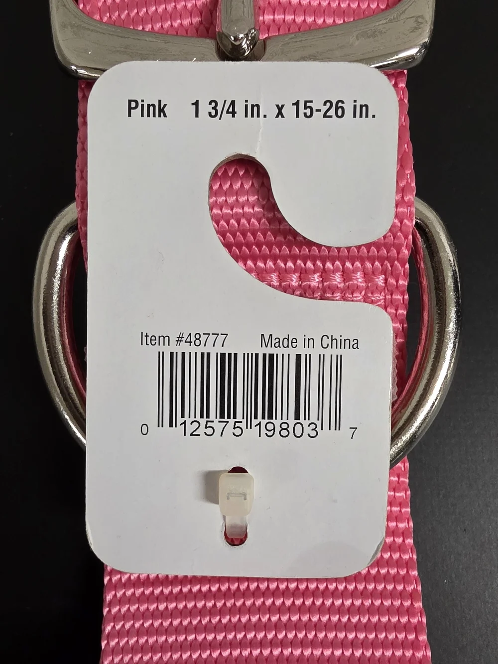 NWT PetWear Hot Pink Nylon Dog Collar Metal Buckle Large